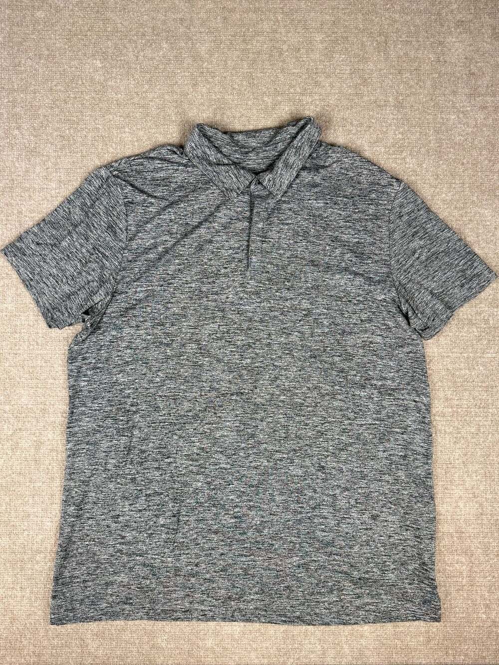 Marc Anthony Mens Dark Gray Heather Slim Fit Luxury Soft Polo Shirt XL